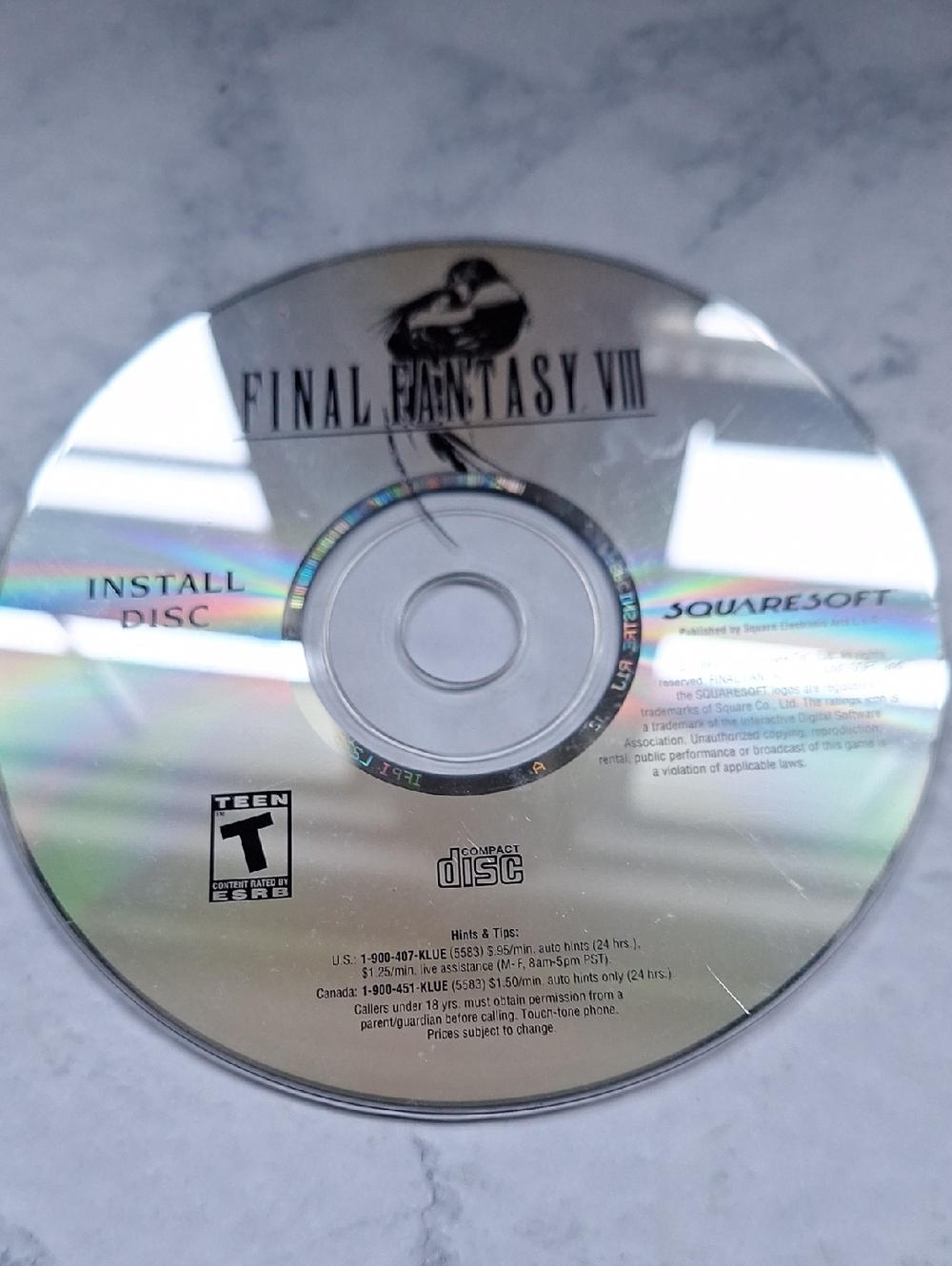 Final Fantasy VIII Install Disc - Silver CD